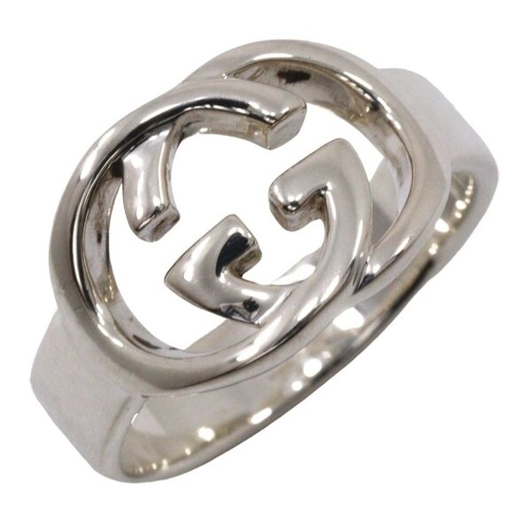 GUCCI Interlocking G Ring Silver925 #6.4(US Size) 4.6g Women - Picture 1 of 9